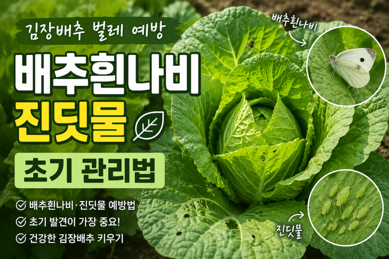 김장배추 벌레 예방｜배추흰나비 진딧물 초기 관리법