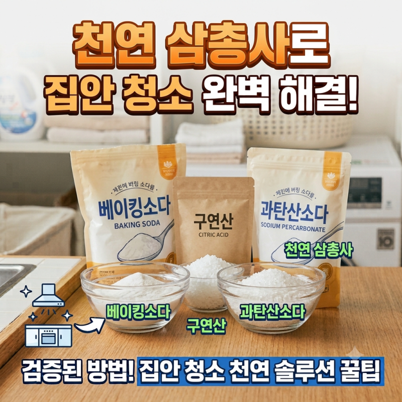 구연산·과탄산소다·베이킹소다 차이, 용도별 사용법 총정리