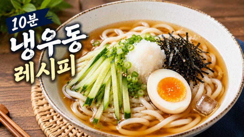 냉우동 레시피 쯔유 비율부터 면 탱글하게 만드는 10분 여름 한그릇