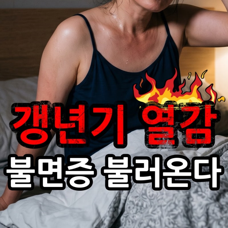 갱년기 열감 테스트기 필요한 고통스러운 증상들 불면증까지?