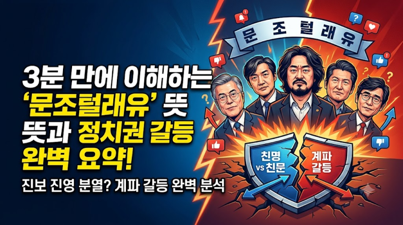 3분 만에 이해하는 신조어 '문조털래유' 뜻과 정치권 갈등 완벽 요약