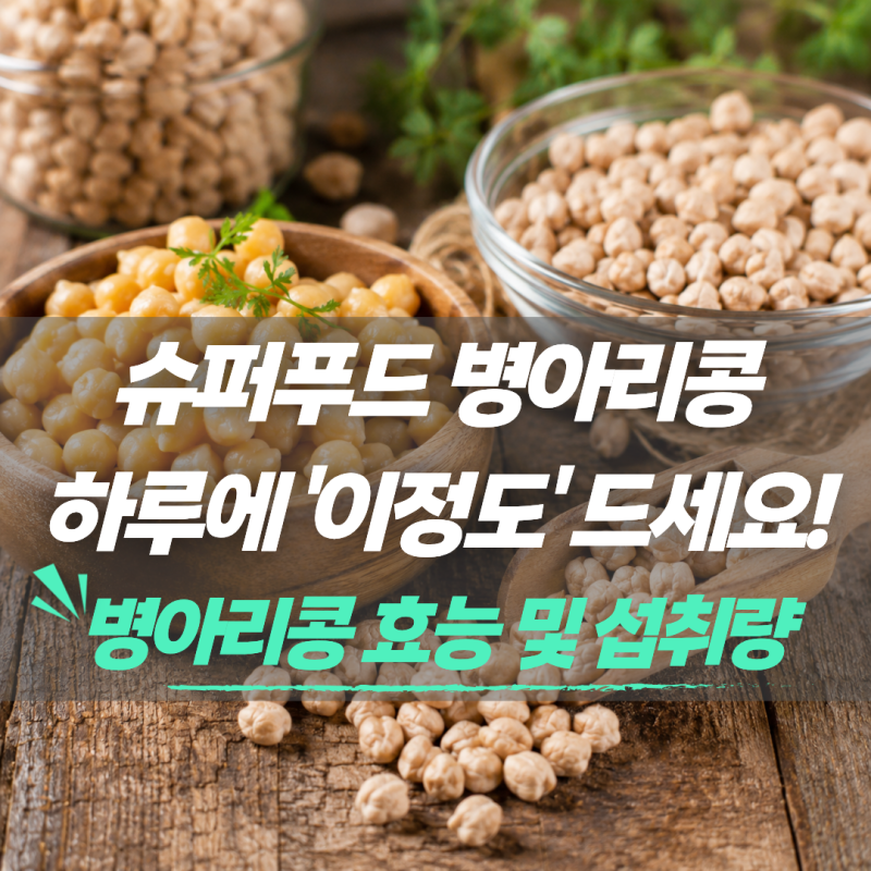 슈퍼푸드라 병아리콩 효능은 무엇이고 하루 권장 섭취량은 이정도만 꼭 드세요!