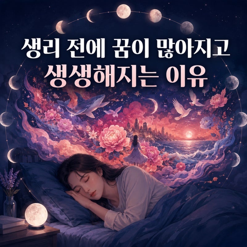 생리 전에 꿈이 많아지고 생생해지는 이유｜호르몬 변화와 수면의 관계