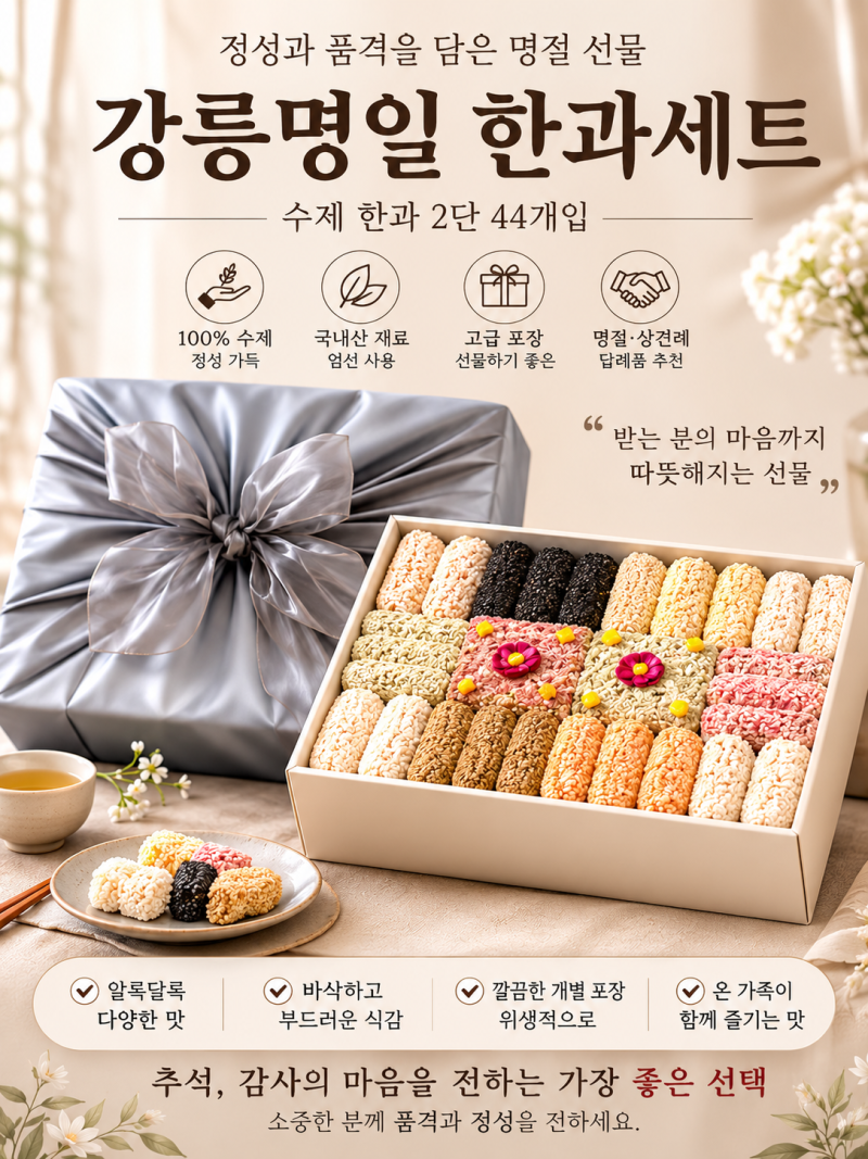 강릉명일한과 수제 한과 선물세트, 추석 답례품으로 고를 때 본 포인트 !