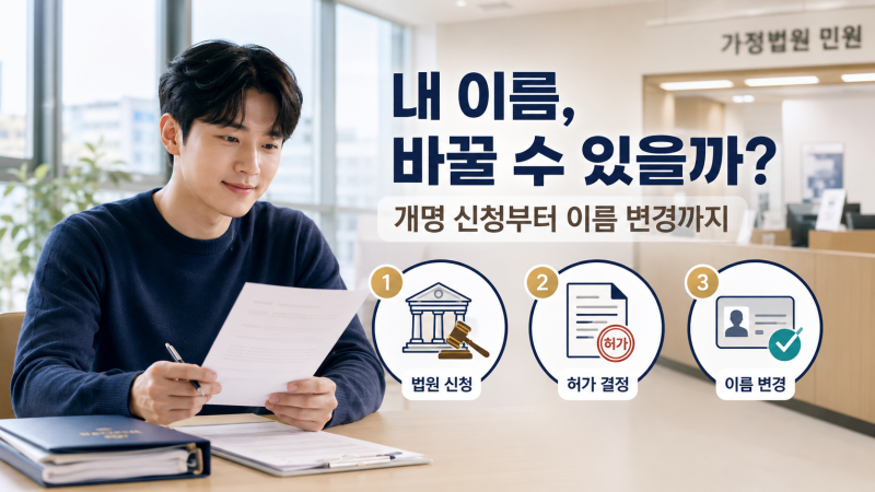 내 이름이 싫다면 개명할 수 있을까? 신청부터 이름 변경까지 총정리