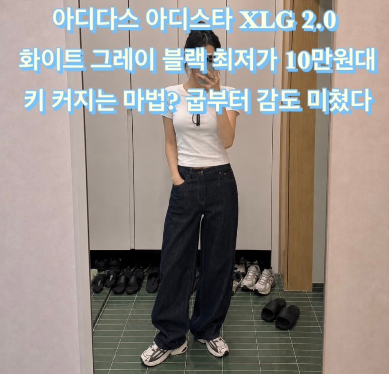 아디다스 아디스타 XLG 2.0 화이트 그레이 블랙 최저가 10만원대 키커지는 마법
