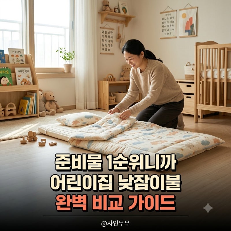 "준비물 1순위니까" 어린이집 낮잠이불 일체형 분리형 선택 가이드 및 추천