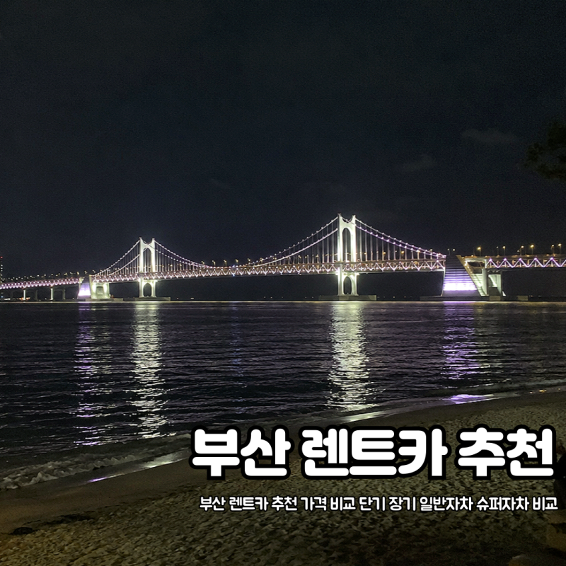 부산 렌트카 추천 가격 비교 단기 장기 일반자차 슈퍼자차 비교
