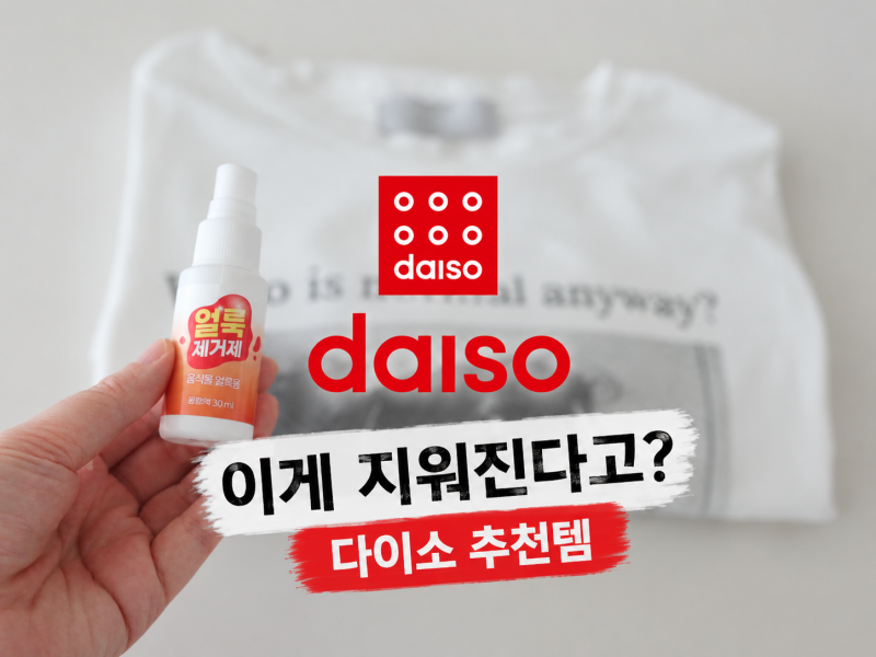 이게 지워진다고? 하얀옷 흰옷 얼룩제거제 리빙브랜드 다이소 추천템 진짜 잘 산템