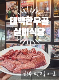 태백소고기 태백한우골실비식당 한우모듬 맛있는집