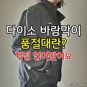 다이소 바람막이 품절대란 이유? 직접 입어본 솔직 후기