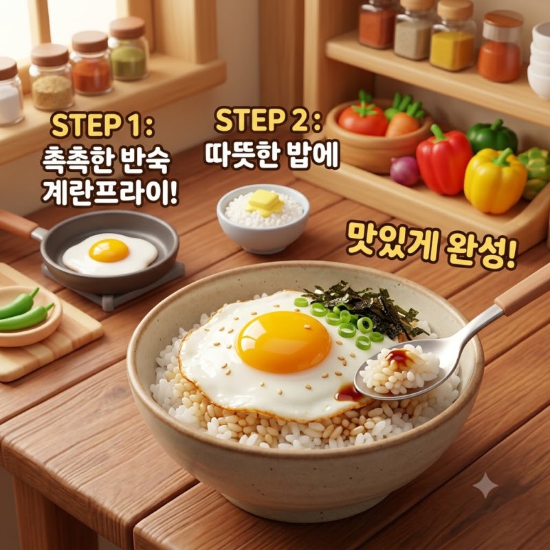 초간단 간장계란밥 맛있게 만드는 법 간장 계란비빔밥 조합 레시피