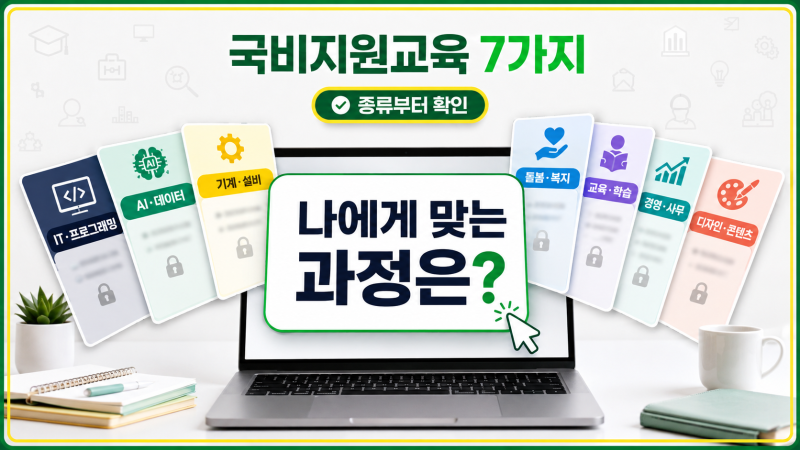 국비지원교육 종류 7가지 총정리