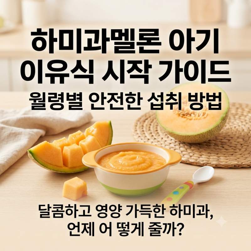 하미과메론 아기 이유식으로 줘도 될까? 월령별 가이드