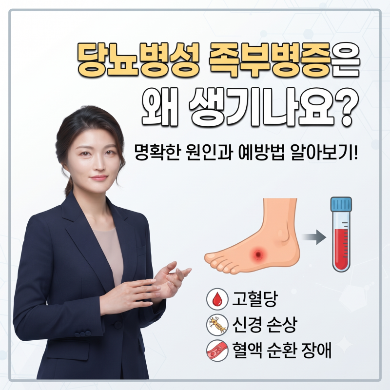 당뇨병성 족부병증 발에 생긴 작은 상처 왜 위험할까?