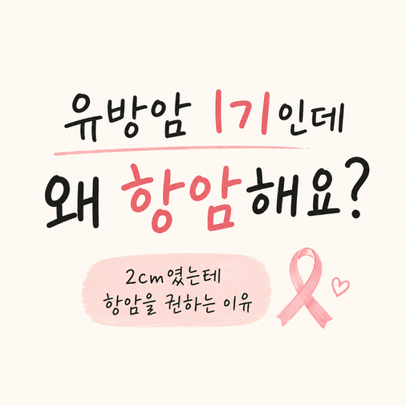 유방암 1기인데 왜 항암을 해요? 2cm였는데 항암을 권하는 이유
