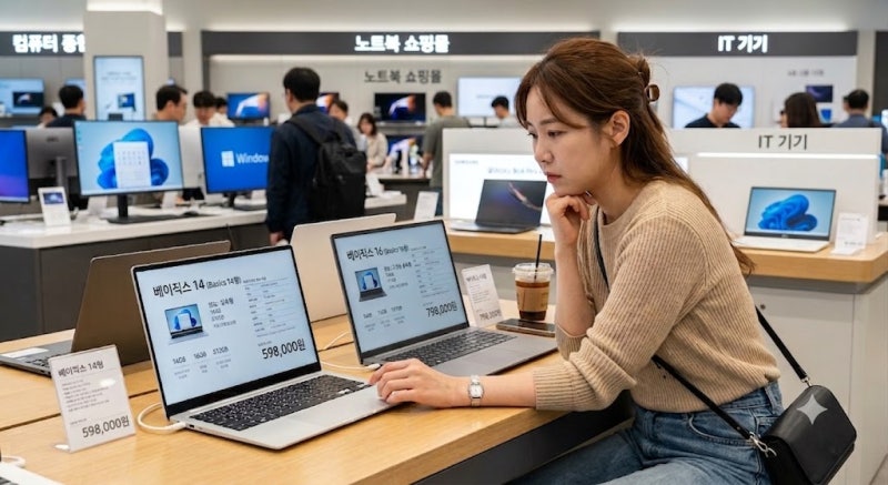 블로그 포스팅용 vs 인강용 가성비 노트북, 베이직북14·16 스펙·가격·후기 총정리
