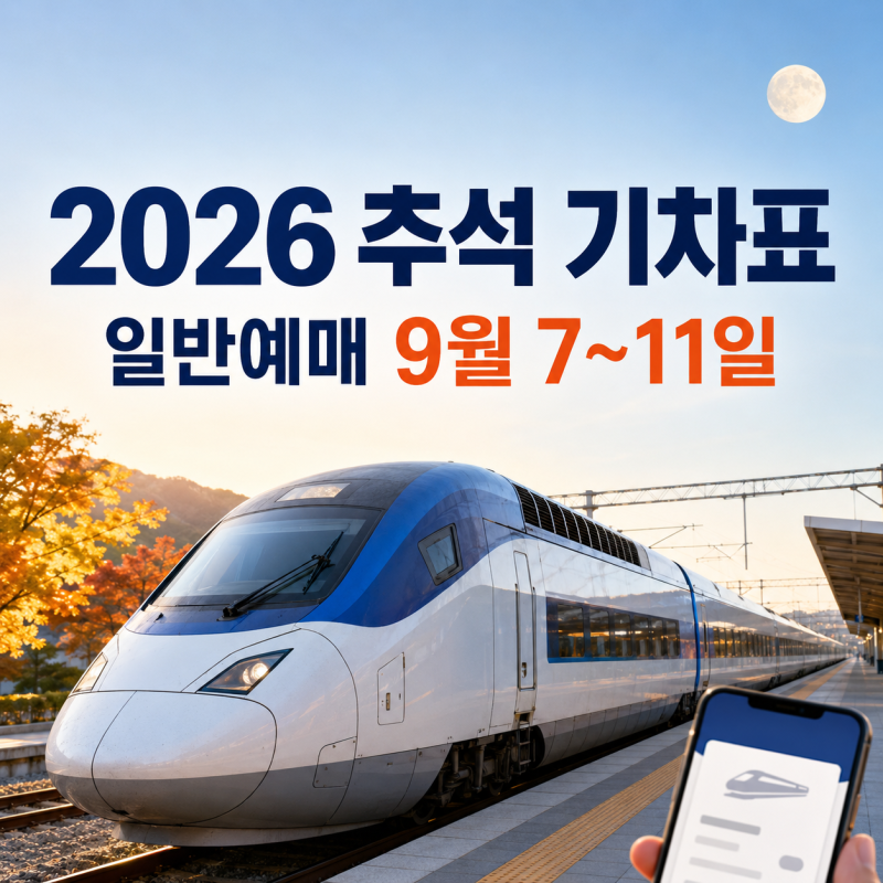 2026 추석 기차표 예매 일정｜코레일+ 통합회원부터 확인하세요