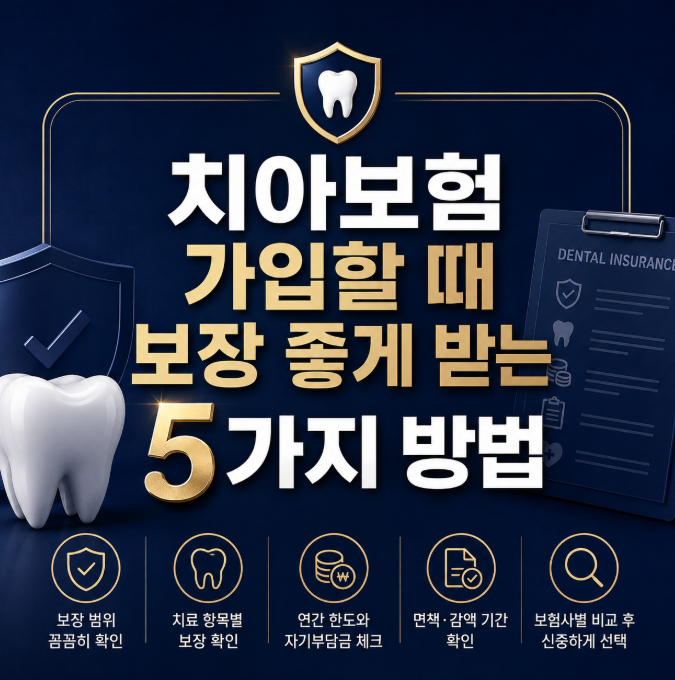 치아보험 가입할 때 보장 좋게 받는 5가지 방법