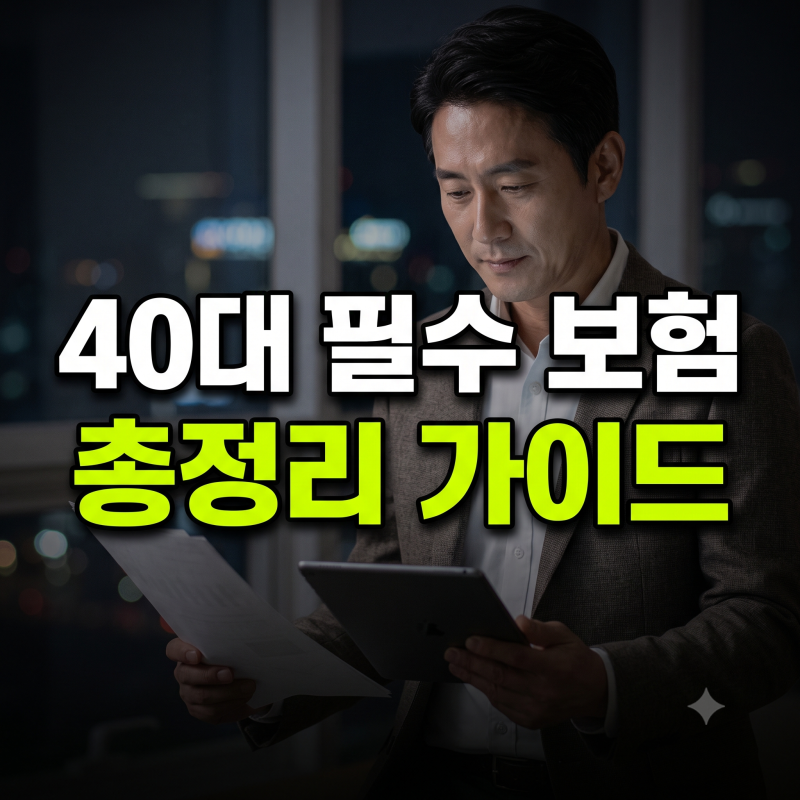 2026년 기준 40대 필수 보험 가이드 (실비, 3대 진단비, 적정 월 보험료 정리)