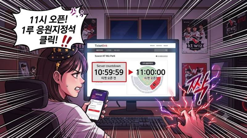 [프로야구] KT위즈파크 티켓예매 완벽 성공법! 위잽(wizzap)·티켓링크 꿀팁부터 취소표·현장구....