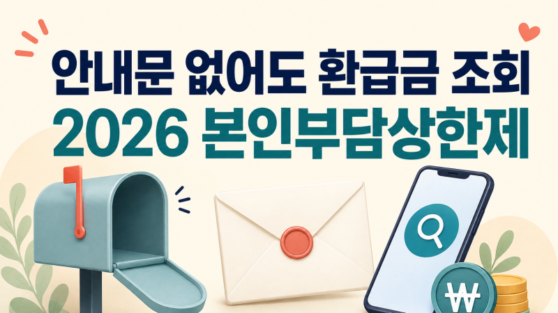 2026 본인부담상한제 환급금 조회, 안내문 못 받았을 때 신청방법