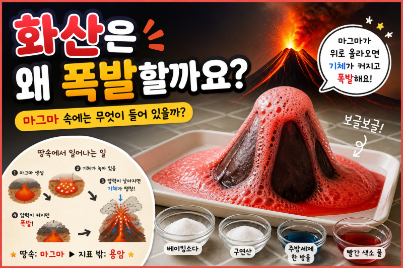 화산은 왜 폭발할까요? | 마그마 속에는 무엇이 들어 있을까?