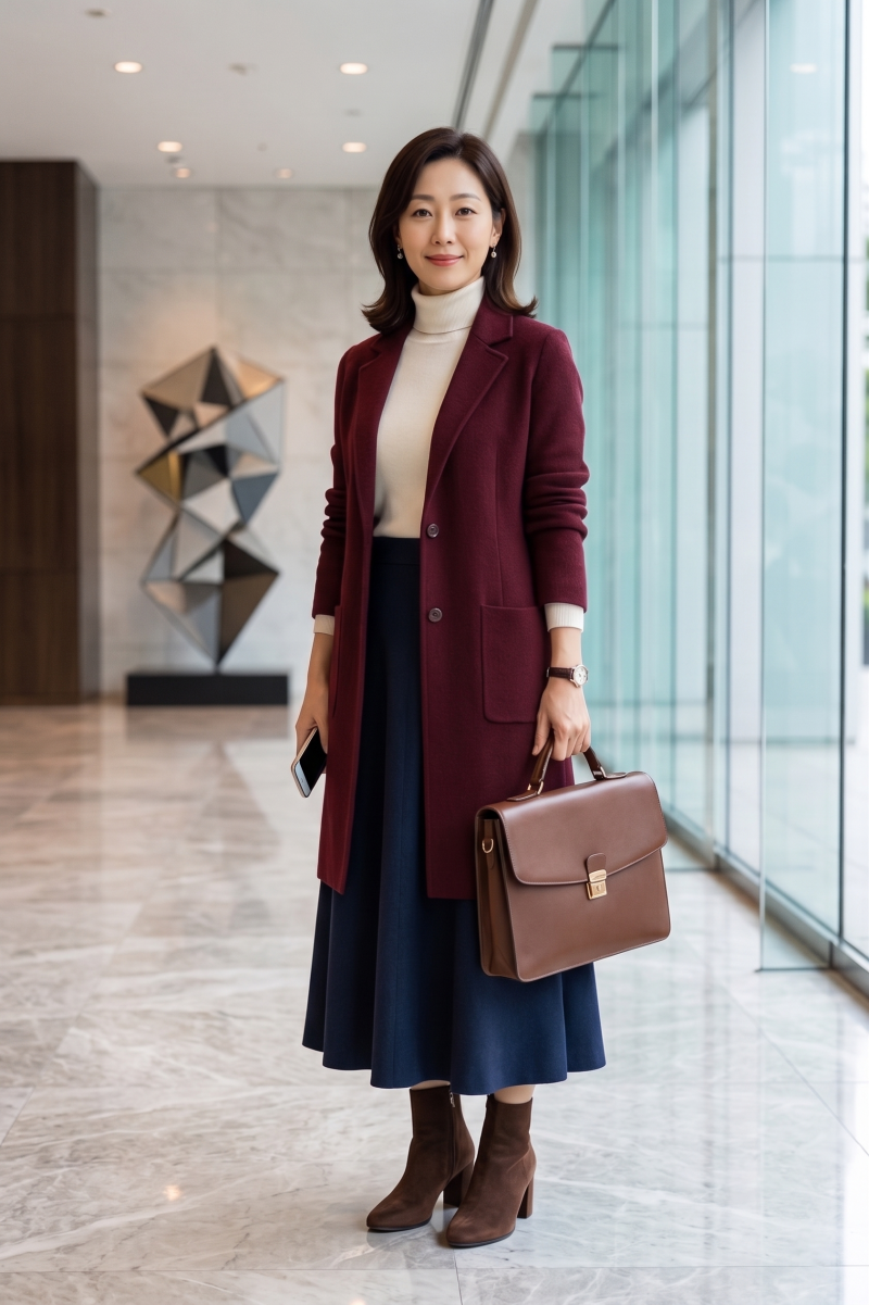 아란의 가을 스웨이드 미들힐 앵클부츠 가이드 : 40대 50대 여성을 위한 세련된 코디와 관리법