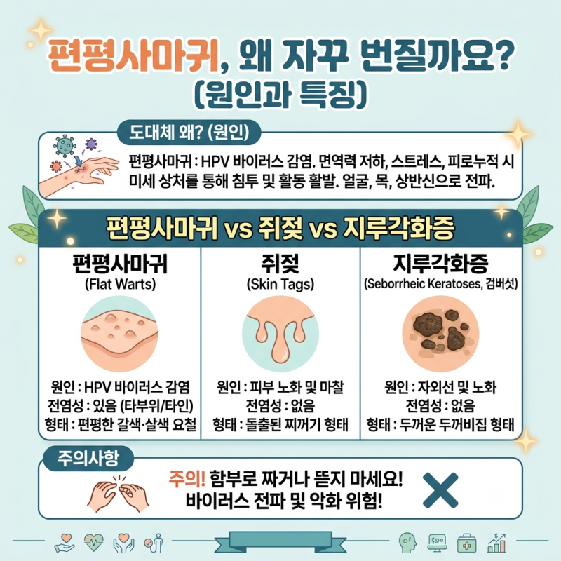 대구 편평사마귀 치료 원인부터 자가 제거 위험성, 무제한 제거 성지 비용까지 총정리 [로담....