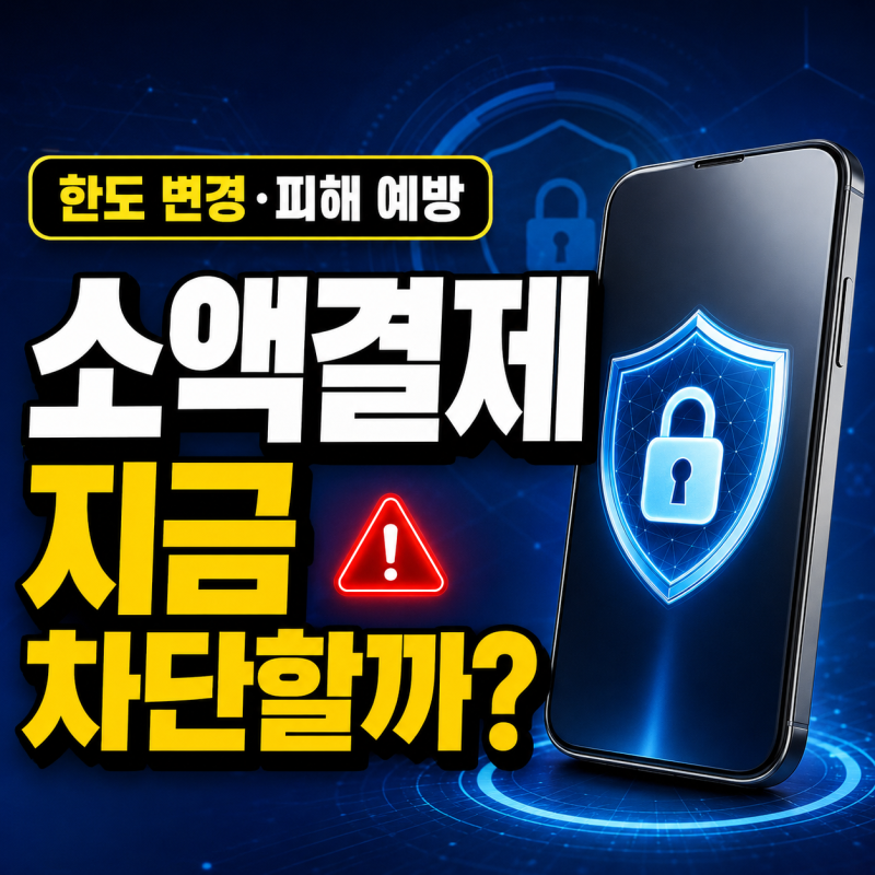 휴대폰 소액결제 차단 방법｜통신사별 한도 변경·피해 예방