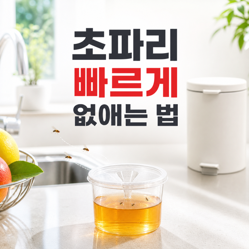 초파리 없애는 법, 트랩부터 배수구·음식물 관리까지 한 번에