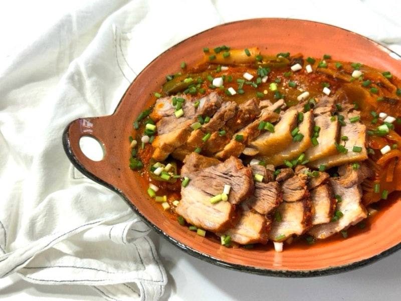 통삼겹 김지찜 레시피 류수영 김치찜 레시피 <돼지고기 통삼....