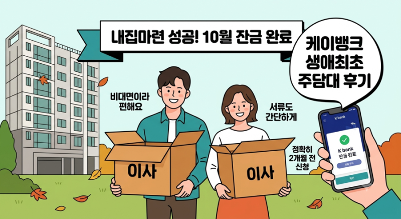 매매일지 | 10월 잔금 케이뱅크 생애최초 주택담보대출 후기 및 등기소다 법무사 후기