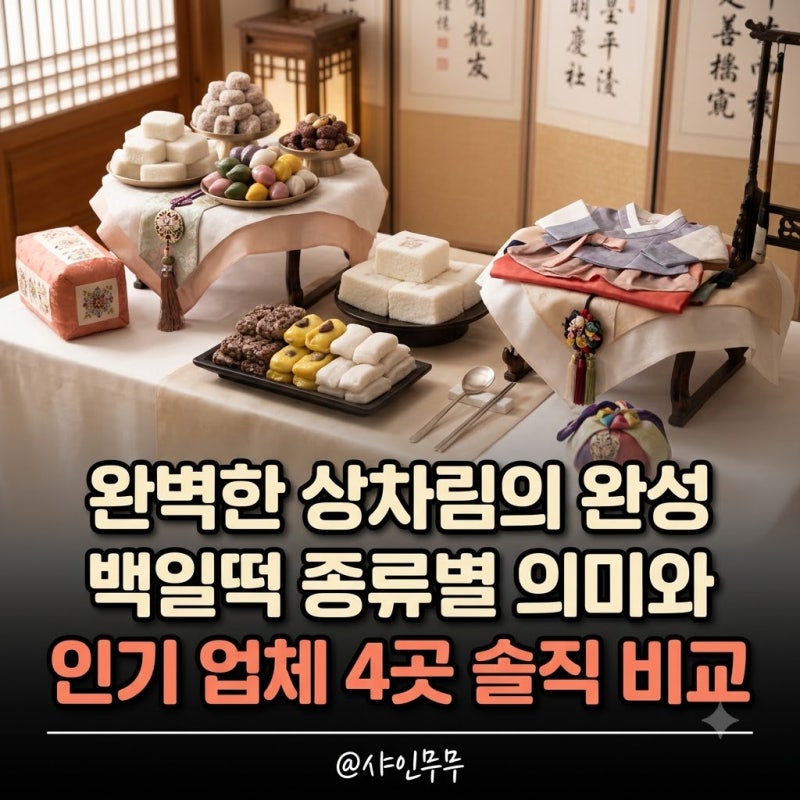 "실패 없는 준비를 위해" 백일떡 종류별 의미와 인기 업체 비교 3곳