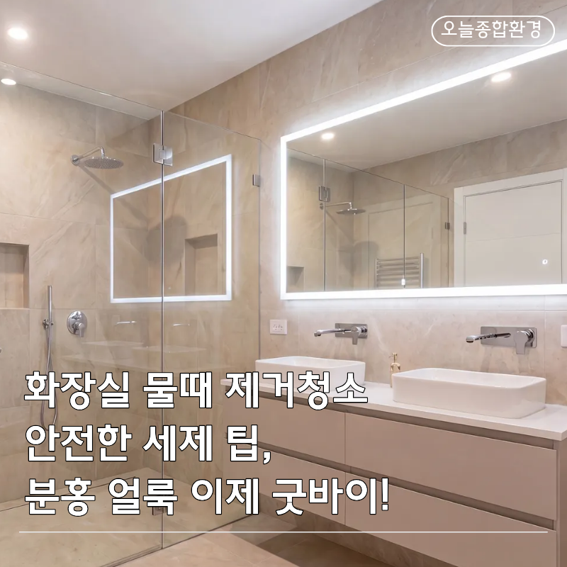 화장실 물때 제거청소 안전한 세제 팁, 분홍 얼룩 굿바이!