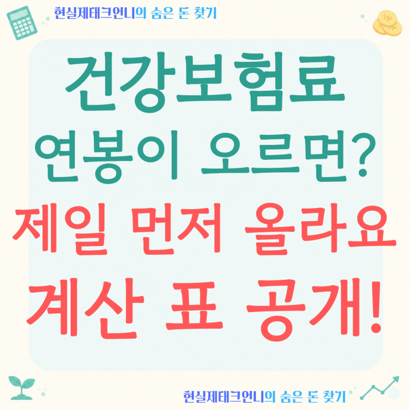 건강보험료, '연봉 1,000만 원 오르면' 1년에 얼마를 더 낼까요