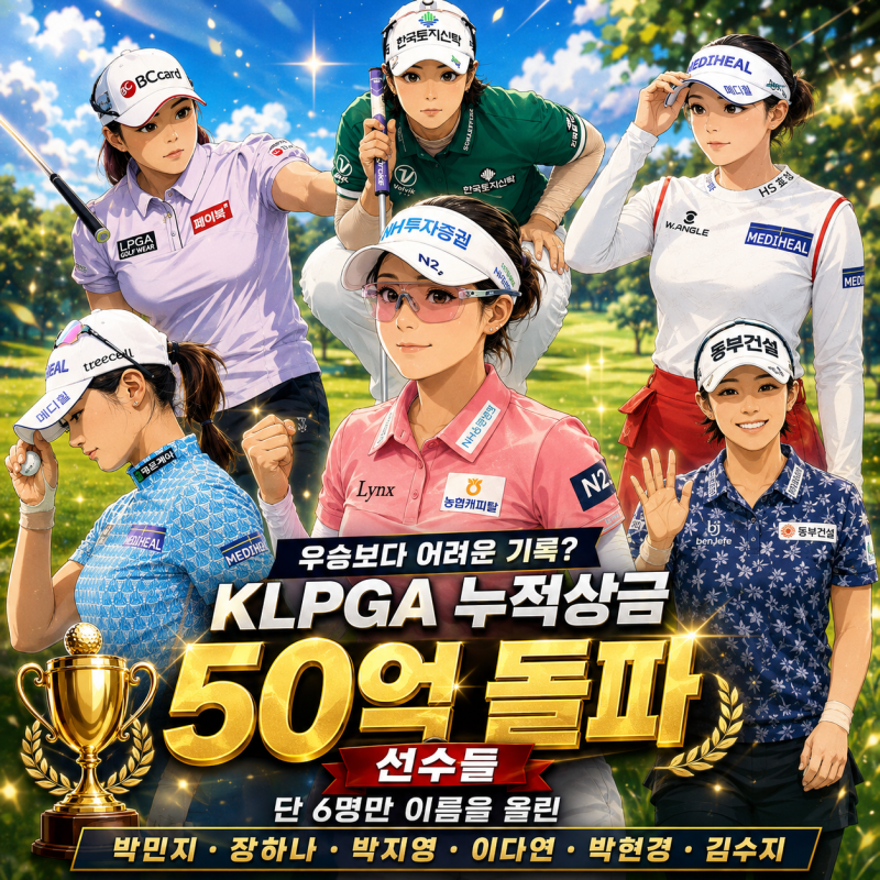 우승보다 어려운 기록? KLPGA 누적상금 50억 돌파 선수들
