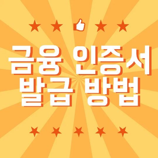금융 인증서 발급 방법, 처음부터 재발급·갱신까지 쉽게 정리