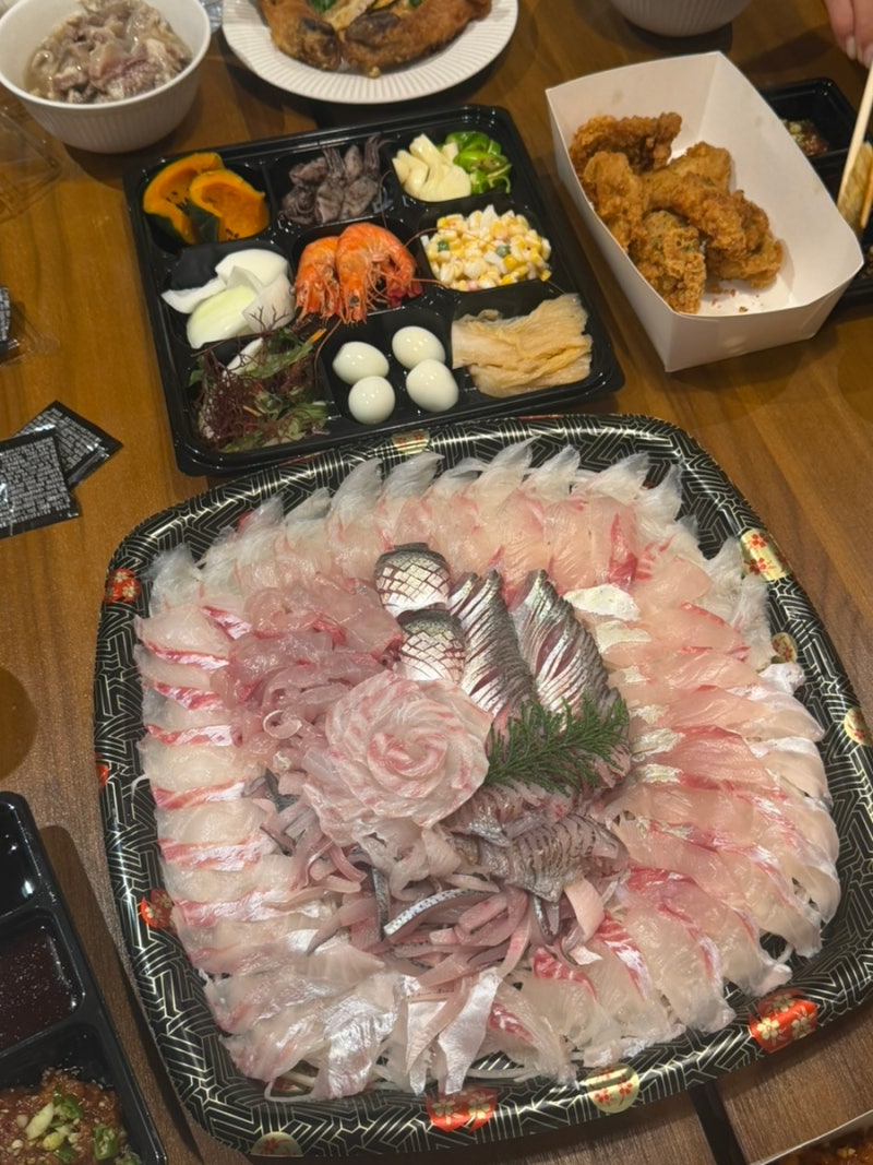 남해 쏠비치 비스트로게미 , 리스토란테 조식 뷔페 아기랑,촌놈횟집 포장(남해쏠비치 회포장....