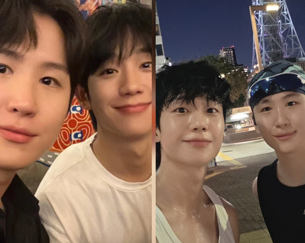 정해인 매니저 알고보니 친동생?! 7살 터울 정해준과의 '찐' 비즈니스 케미 (우산짤 반전 미담....