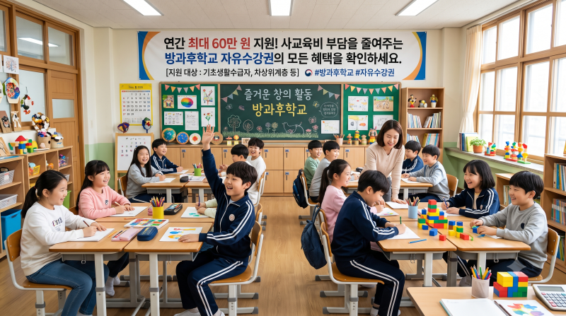 ▶ 방과후학교 자유수강권 신청 자격부터 60만원 지원 혜택 총정리