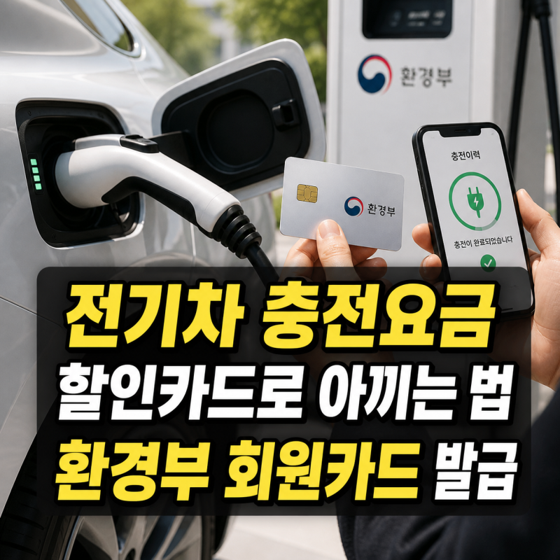 2026 전기차 충전요금 할인카드 추천 환경부 회원카드 발급법