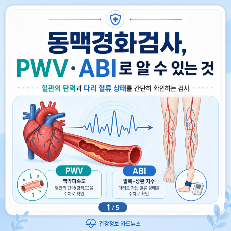 대구 심장내과 : 동맥경화검사 PWV ABI로 알 수 있는 것