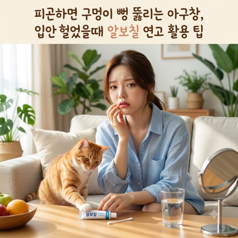 피곤하면 구멍이 뻥 뚫리는 아구창, 입안헐었을때 알보칠 연고 활용 팁