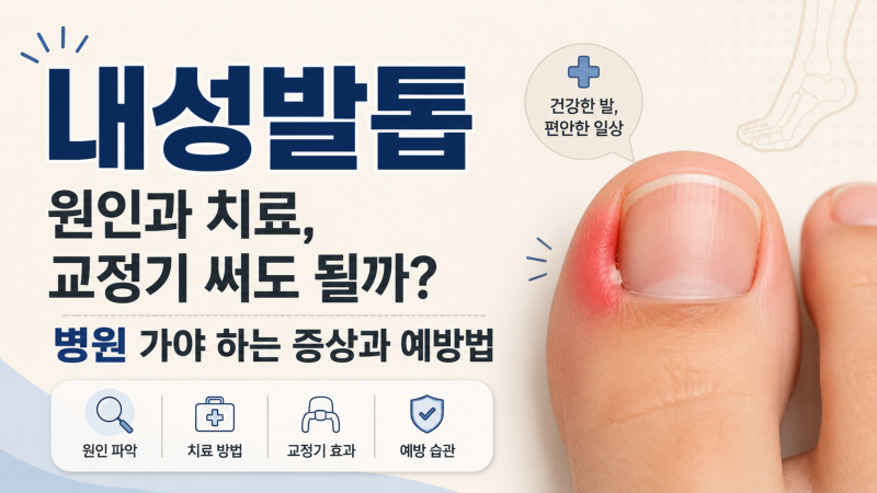 내성발톱 원인과 치료, 교정기 써도 될까? 병원 가야 하는 증상과 예방법