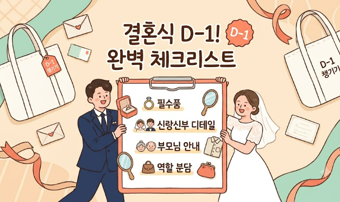 [결혼식 전날 준비물 리스트] 결혼식 전날 안 챙기면 후회하는 필수 준비물 총정리