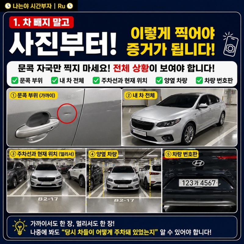 주차장 문콕 당했다면 차부터 빼지 마세요! 가장 먼저 해야 할 행동