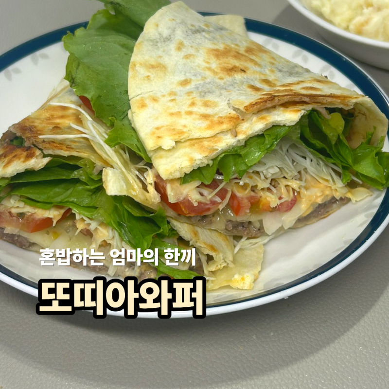 트레이더스 소고기다짐육으로 만든 초가단 또띠아와퍼 만들기 레시피