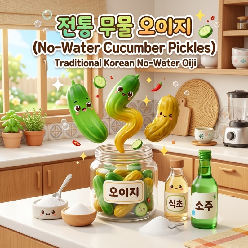 물 없이 만드는 오이지 황금비율, 곰팡이 없이 1년 내내 아삭한 백오이 오이지 담그는법