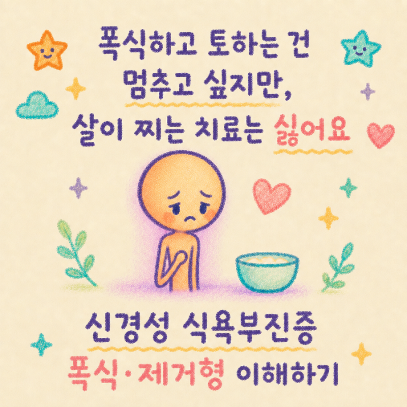 “폭식하고 토하는 건 멈추고 싶지만, 살이 찌는 치료는 싫어요”신경성 식욕부진증 폭식·....
